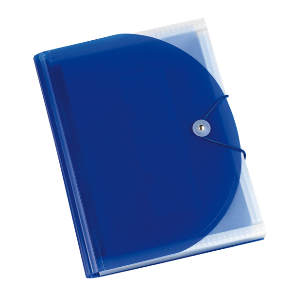 MD_94509 Portadocumenti a soffietto Plastidea -13 tasche - A4 - PP - blu - Iternet - immagine 1