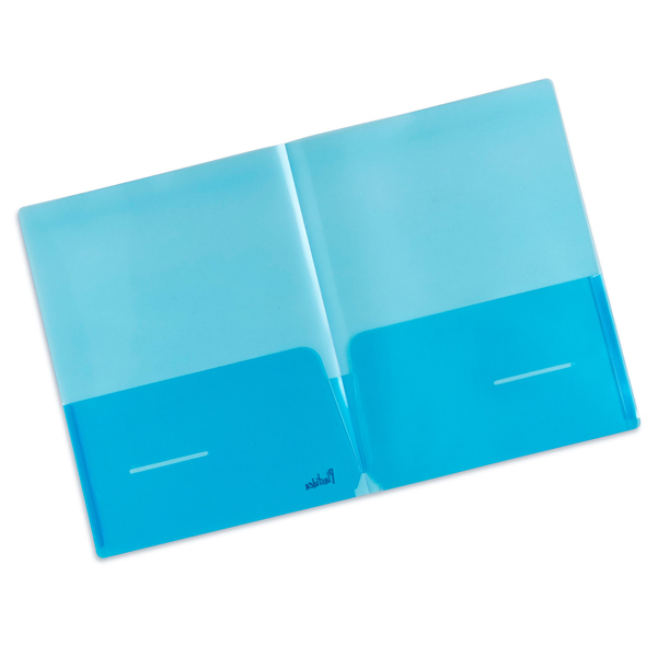 MD_94514 Cartella con doppia tasca Plastidea - A4 - PP - blu - Iternet - conf. 5 pezzi - immagine 1