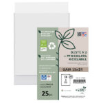 Buste a sacco Gaia - PP riciclato - 15 x 21 cm - buccia - trasparente - Sei rota - conf. 25 pezzi