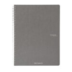 Maxiquaderno Ecoqua original - A4 - 90 gr - 1 rigo - 70 fogli - antracite - spiralato - Fabriano