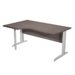 Scrivania Compact Sinistro Easy - 160 x 60/80/100 cm - Frassino toscano/grigio cromato