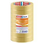 Nastro adesivo Tesafilm - 19 mm x 66 m - PP - trasparente - Tesa - torre 8 pezzi