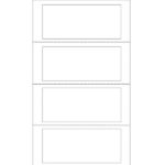 Etichette adesive a modulo continuo TT951-2 - in carta - corsia singola - permanenti - 140 x 60 mm - 4 et/fg - 100 fogli - bianco - Markin