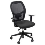Seduta operativa Hubble HUHU - tessuto Fashion - braccioli regolabili - grigio chiaro - Unisit