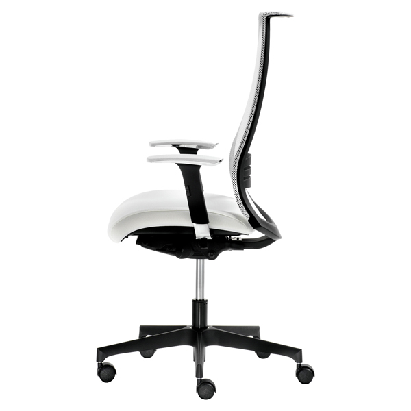 MD_96170 Poltrona semidirezionale Elite wing WITB - con braccioli regolabili - bianco/bianco - Unisit - immagine 1