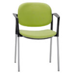 Poltroncina visitatore Step SPBSBR - con braccioli inclusi - verde - Unisit