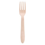 Forchetta monouso in legno - 16,5 cm - Signor Bio - conf. 100 pezzi