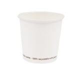 Bicchiere caffè - carta - 100 ml - bianco - Signor Bio - conf. 50 pezzi