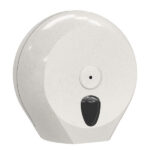 Dispenser carta igienica Woodplastic rotolo Mini Jumbo plus - 27,3 x 12,8 x 27 cm - rotolo diametro 23 cm - bianco - Mar Plast