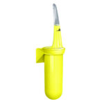 Portascopino da parete Skin - 38,6 x 11,3 x 9,3 cm - giallo fluo - Mar Plast