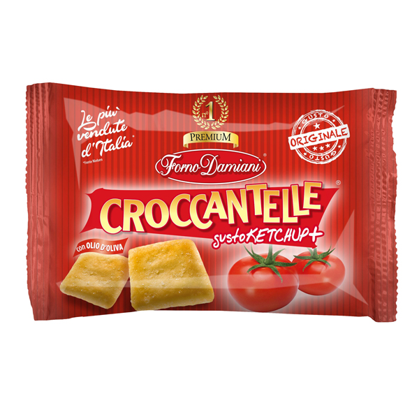 MD_96850 Croccantelle - in sacchetto - 35 gr - gusto ketchup - Forno Damiani - immagine 1