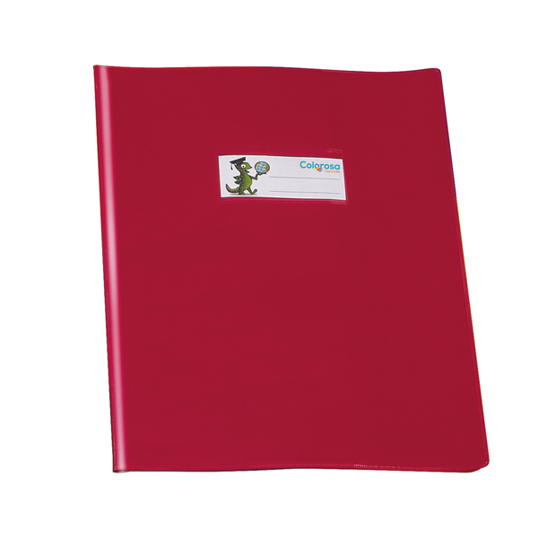 MD_96962 Copriquaderno GreenLine - A5 - PVC - 220 mic - c/alette - lucido - rosso - Colorosa - immagine 1