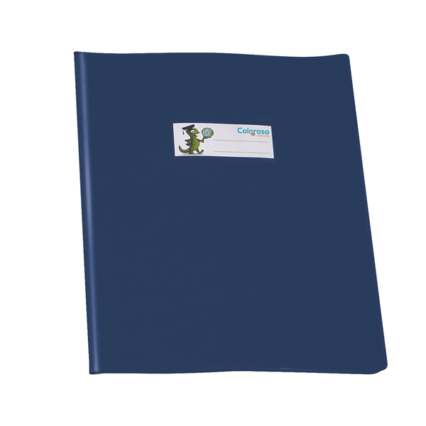 MD_96963 Copriquaderno GreenLine - A5 - PVC - 220 mic - c/alette - lucido - blu - Colorosa - immagine 1