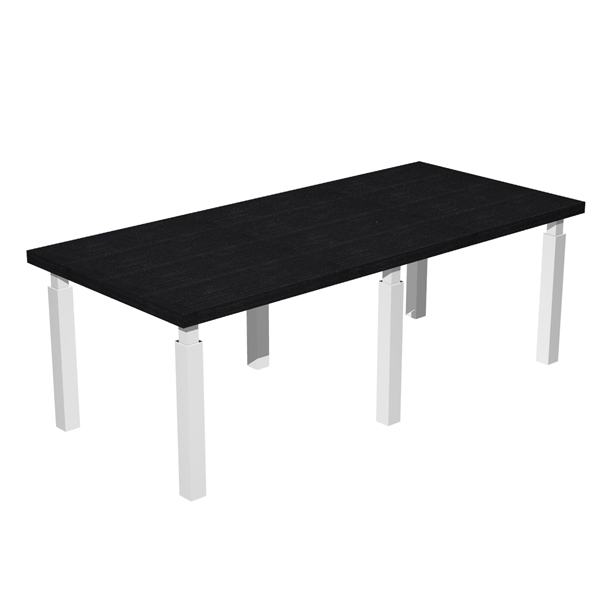 MD_96990 Tavolo riunione Prestige Quadro - 220 x 100 cm - nero venato/bianco - immagine 1
