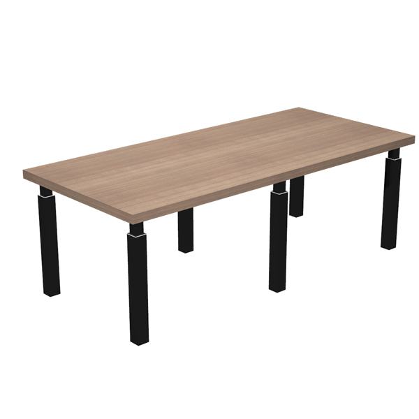 MD_96993 Tavolo riunione Prestige Quadro - 220 x 100 cm - ciliegio arabis/ nero - immagine 1