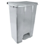 Contenitore mobile Ecoconti - a pedale - 80 L - plastica riciclata - grigio - Medial