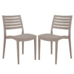 Sedia Firenze - 49 x 51 x 80 cm - polipropilene - juta - Grandsoleil - conf. 2 pezzi