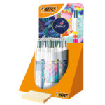 Penna a sfera scatto multifunzione 4 Colors Decor - fantasie assortite - Bic - expo 30 pezzi