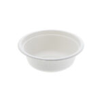 Ciotola monouso Bio - rotonda - diametro 13,5 cm - 350 ml - cellulosa - bianco - Leone - conf. 50 pezzi