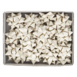 Stelle di nastro carta erba - 20 mm x diam. 9 cm - avorio - Brizzolari - conf. 36 pezzi