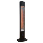 Stufa a torre Hot Tagon - con timer - 2000 W - 31 x 24,5 x 114 cm - nero - CFG