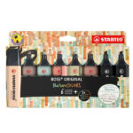 Evidenziatore Stabilo Boss NatureColors - punta a scalpello - colori assortiti - Stabilo - astuccio 8 pezzi