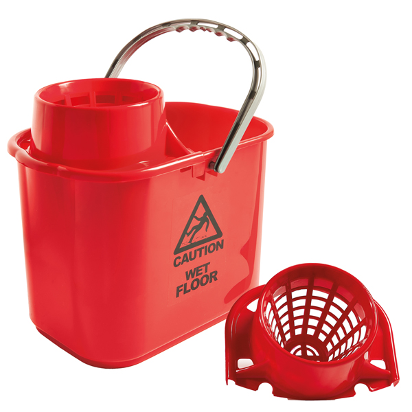 MD_99710 Secchio Polar - con strizzatore - 15 L - rosso - 30 x 27 x 37 cm - PerfettoFactory - immagine 1