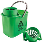 Secchio Polar - con strizzatore - 15 L - verde - PerfettoFactory