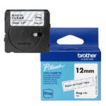 Brother - Nastro adesivo - Nero/Trasparente - 12mm x 4mt - BTAG131