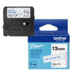 Brother - Nastro adesivo - Blu/Trasparente - 12mm x 4mt - BTAG133