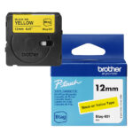 Brother - Nastro -  Nero/Giallo - BTAG631 - 12mm x 4mt