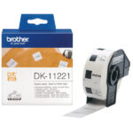 Brother - Rotolo 1000 Etichette quadrate 23 x 23 mm - Nero/Bianco - DK-11221