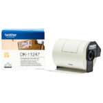 Brother - Rotolo 180 Etichette - carta adesiva - Nero/Bianco- 103,6 mm x 164,3 mm - DK-11247