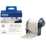 Brother - Nastro adesivo - in pellicola - Nero/Trasparente - 62mm x 15,24mt - DK-22113