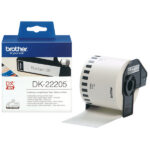 Brother - Rotolo etichetta continua - carta adesiva - Nero/Bianco - 62mm x 30,48mt - DK-22205