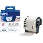 Brother - Rotolo etichetta continua - carta adesiva - Nero/Bianco - 62mm x 30,48mt - DK-44205