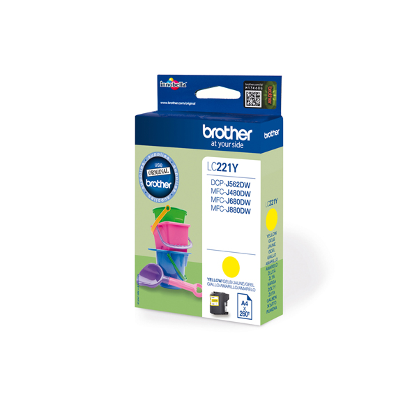MD_BROLC221Y Brother - Cartuccia - Giallo - LC221Y - 260 pag - immagine 1