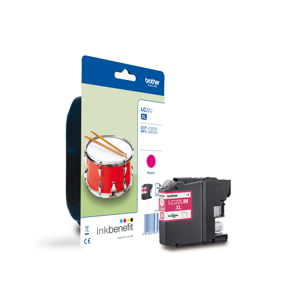 MD_BROLC22EM Brother - Cartuccia - Magenta - LC22EM - 1200 pag - immagine 1