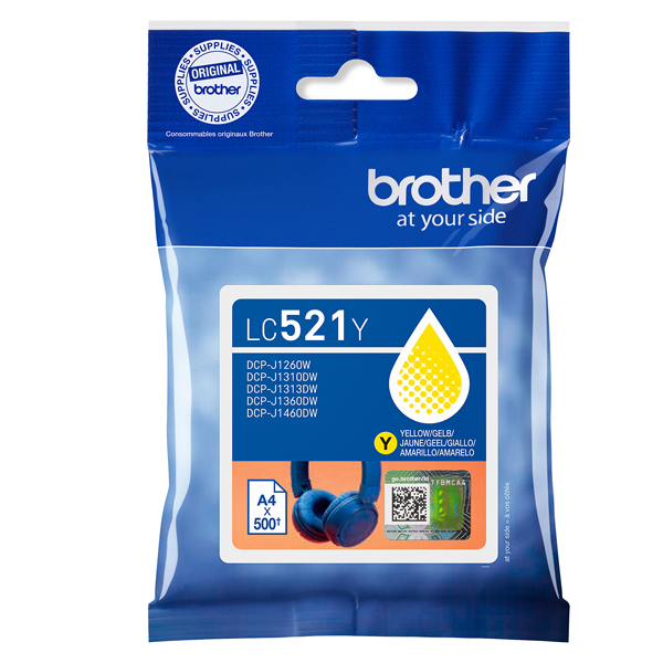 MD_BROLC521Y Brother - Cartuccia - Giallo - LC521MY - 500 pag - immagine 1
