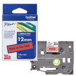 Brother - Nastro -  Nero/Rosso - TZE431 - 12mm x 8mt