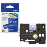 Brother - Nastro -  Bianco/Blu - TZE555 - 24mm x 8mt