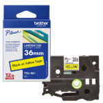 Brother - Nastro -  Nero/Giallo - TZE661 - 36mm x 8mt