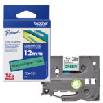 Brother - Nastro -  Nero/Verde - TZE731 - 12mm x 8mt
