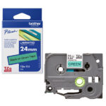 Brother - Nastro -  Nero/Verde - TZE751 - 24mm x 8mt