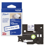 Brother - Nastro in tessuto stirabile - Blu/Bianco - TZEFA3 - 12mm x 3mt