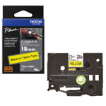 Brother - Nastro laminato flessibile - Nero/Giallo - TZEFX641 - 18mm x 8mt