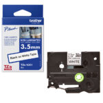 Brother - Nastro non laminato - Nero/Bianco - TZEN201 - 3,5mm x 8mt
