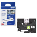 Brother - Nastro - tessuto - 12 mm - Nero su Bianco - 4m - TZER231