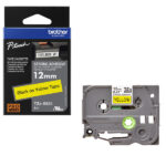 Brother - Nastro con adesivo resistente - Nero/Giallo - TZES631 - 12mm x 8mt