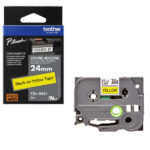 Brother - Nastro con adesivo resistente - Nero/Giallo - TZES651 - 24mm x 8mt